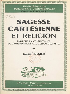 cover image of Sagesse cartésienne et religion